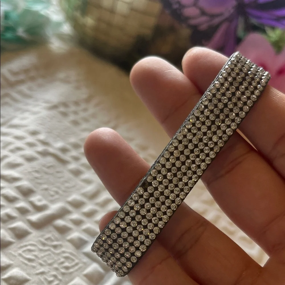 Rhinestone Leather Strap Bracelets